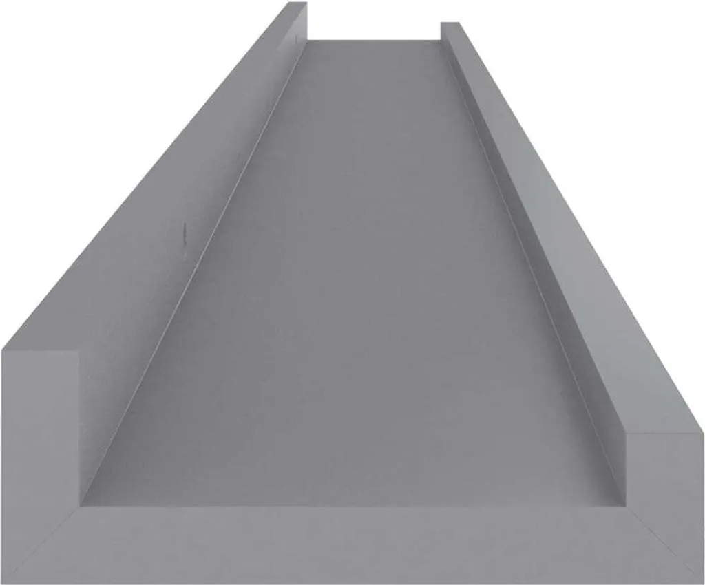 Set 2 Mensole 100x9x3 cm Grigio | Arredo Minimalista Contemporaneo - 7