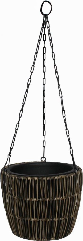 TrendLine Polyrattan Hängeampel Ø 22 x 18 cm mit Einsatz Produktbild 