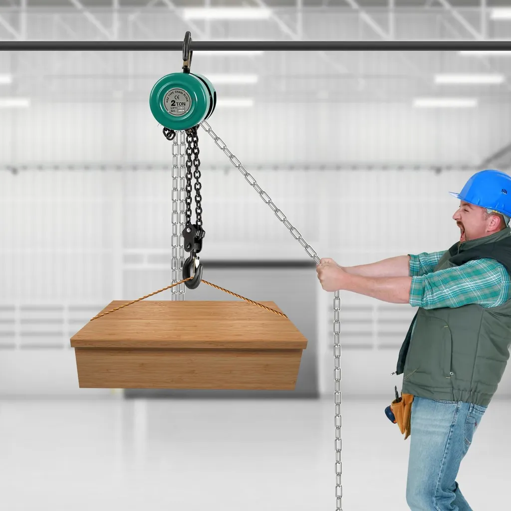 Palan manuel 2 tonnes - Levage 3m - Acier renforcé - Qualité robuste - 2