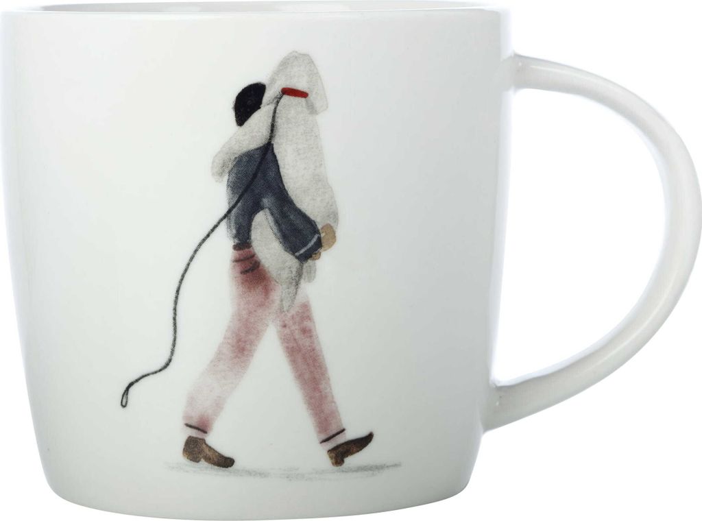 BEST FURRY FRIENDS Mug 400 ml, Walking The Dog, porcelaine, Image du produit 
