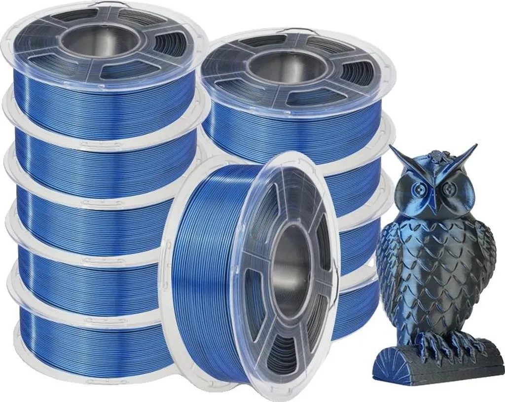Filament 3D Anti-Clogging Noir Bleu : Finition Lisse et Très Durable