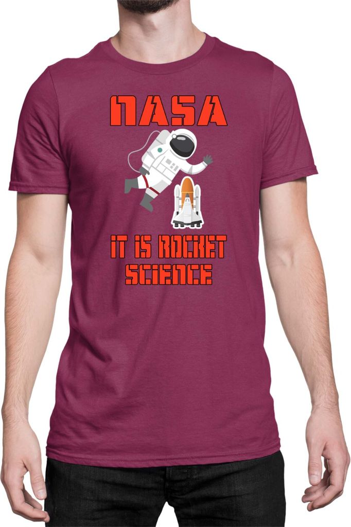 Herren T-Shirt Nasa Space Theme Nasa 012, Man 3XL / Burgundy