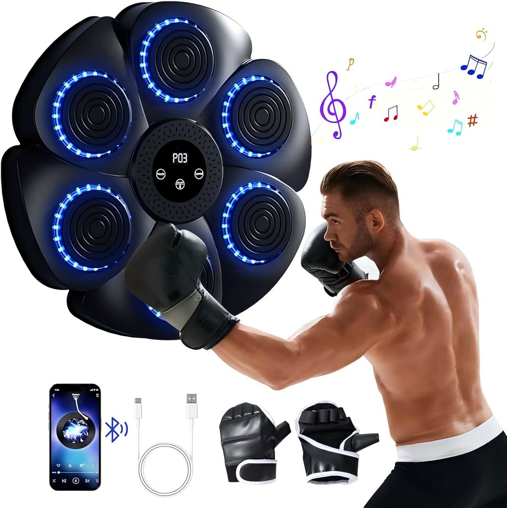 Music Boxing Machine Mit Bluetooth - 9 Modi & 18 Geschwindigkeiten