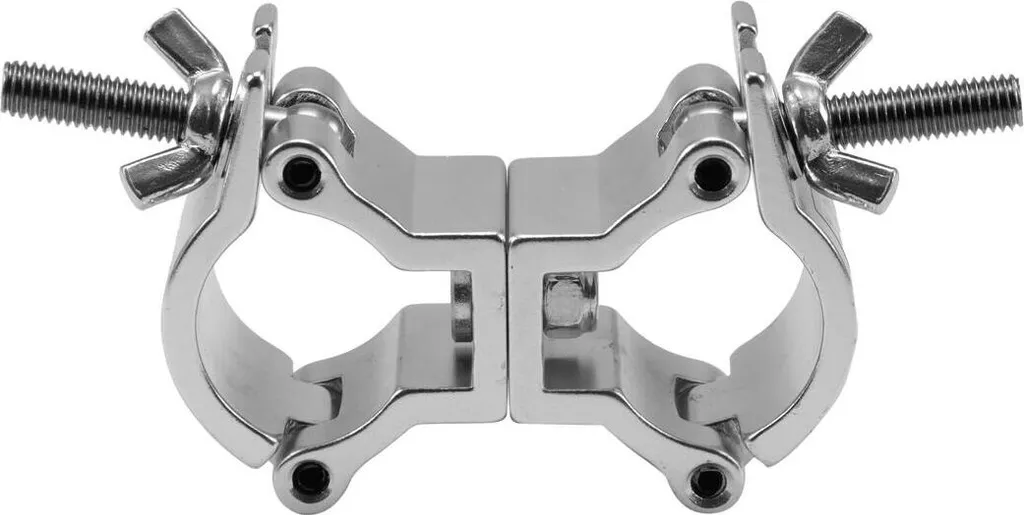 Crochet Eurolite DEC-30DL Robuste en Argent pour Tubes de Diamètre 35mm