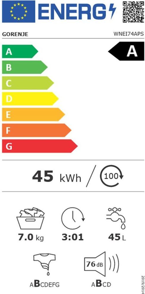 Gorenje WNEI74APS Waschmaschine mit Dampffunktion - 7 kg Produktbild 5