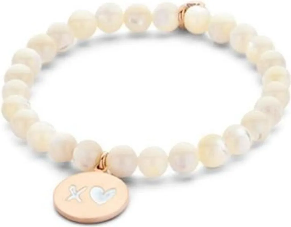 Bracelet CO88 Collection 8CB-90179 Blanc - Design épuré en perles