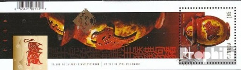 Briefmarken Kanada 2009 Mi Block107I (kompl.Ausg.) postfrisch Ochse