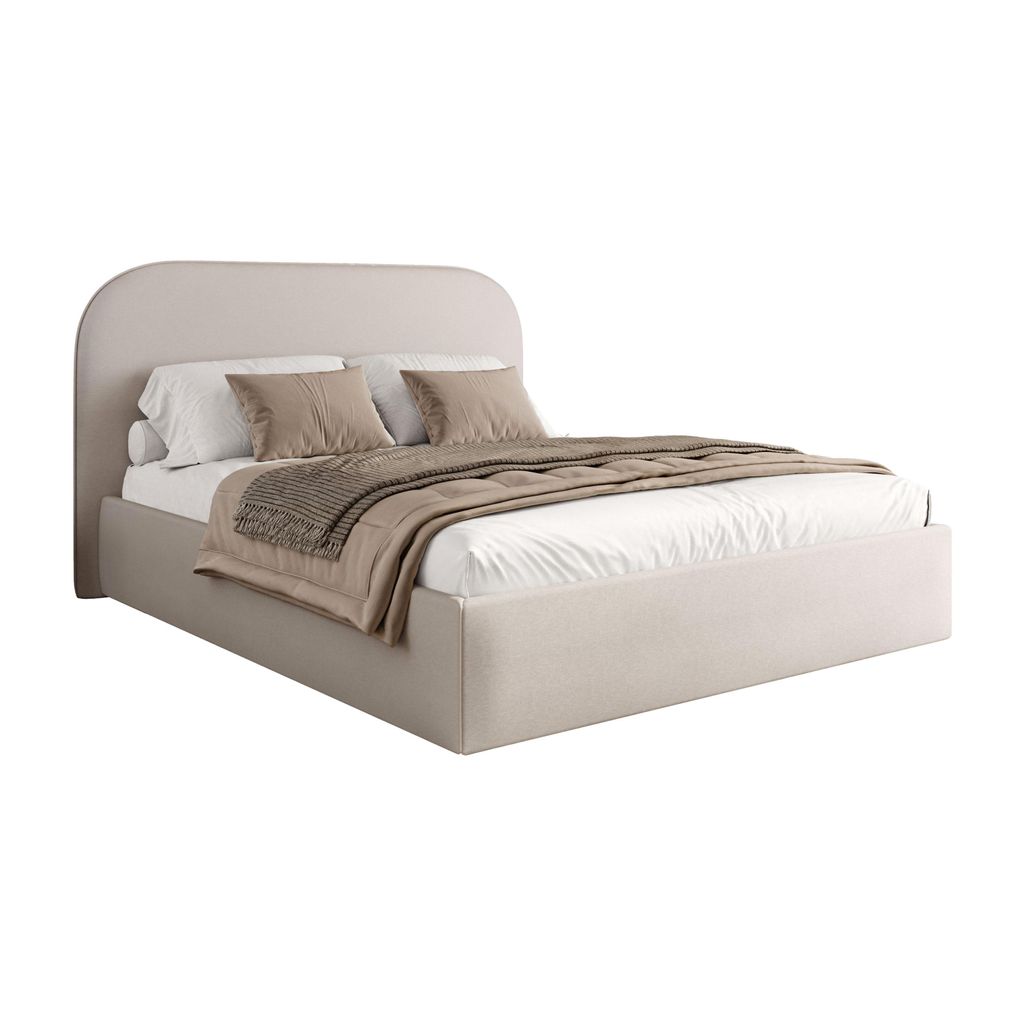 Polsterbett OLIMPIA, Bettkasten, 140x200, 34 Holzlatten, Castel 04