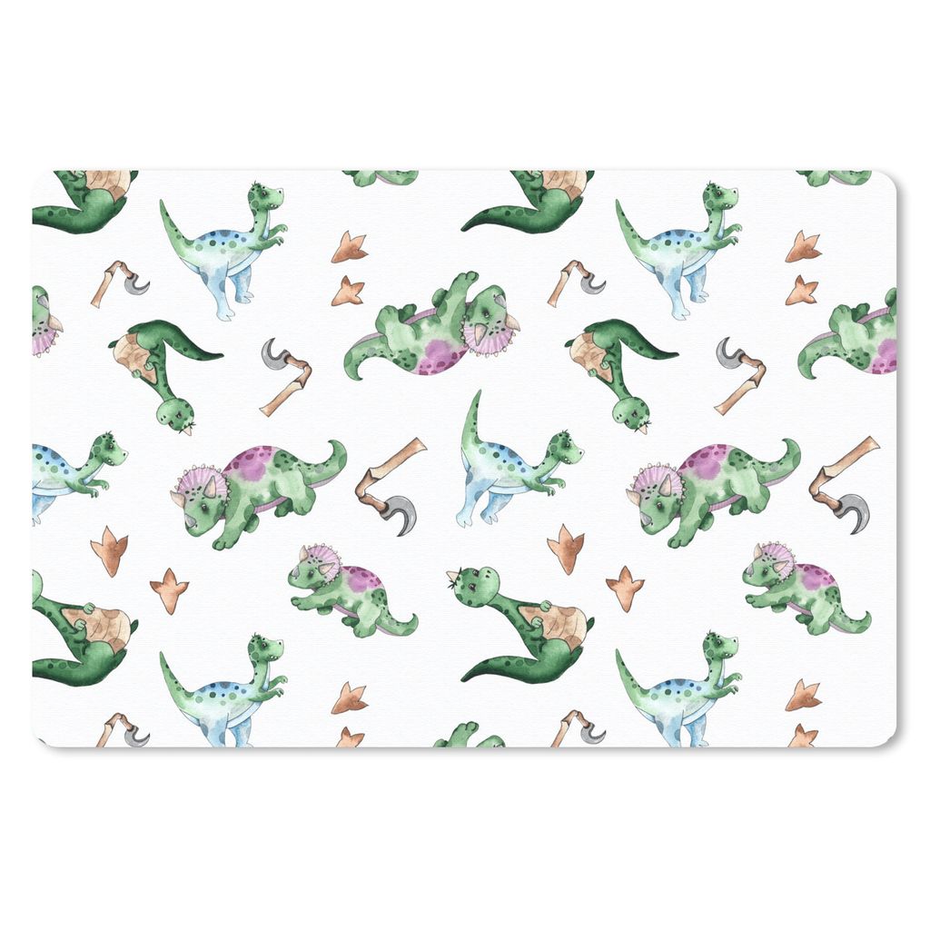 MuchoWow Mauspad Mousepad Dinosaurier - Muster - Kinderzimmer - Jungen - Mädchen - Kinder 27x18 cm - Mousepads - Maus Mat - Pad - Mausunterlage ...