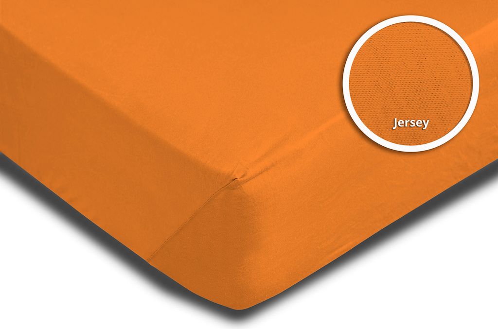 2er Pack Spannbettlaken Bettlaken orange terra 90x200 cm - Produktbild 3