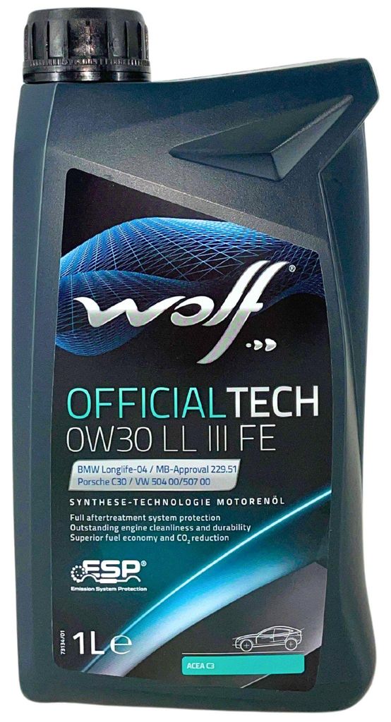 Wolf OfficialTech 0W-30 LL III FE 1 Liter (1051679) Produktbild 
