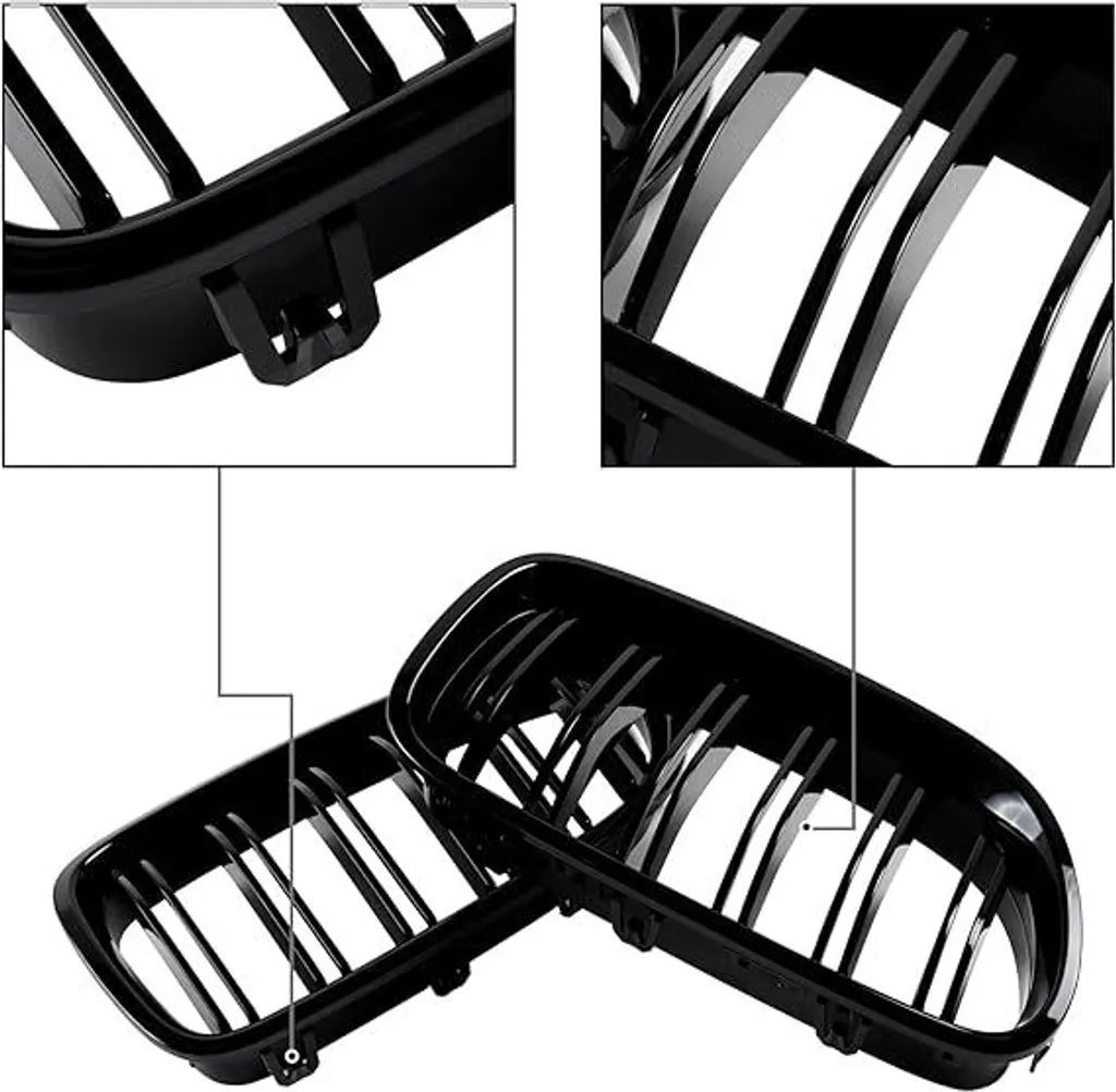 Grille de Calandre BMW E46 Facelift Noir Brillant : Stop au Chrome Usé - 6