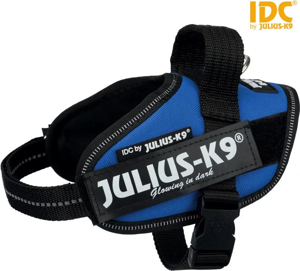 Harnais de Promenade Julius K9 Bleu pour Petit Chien Taille Mini-Mini