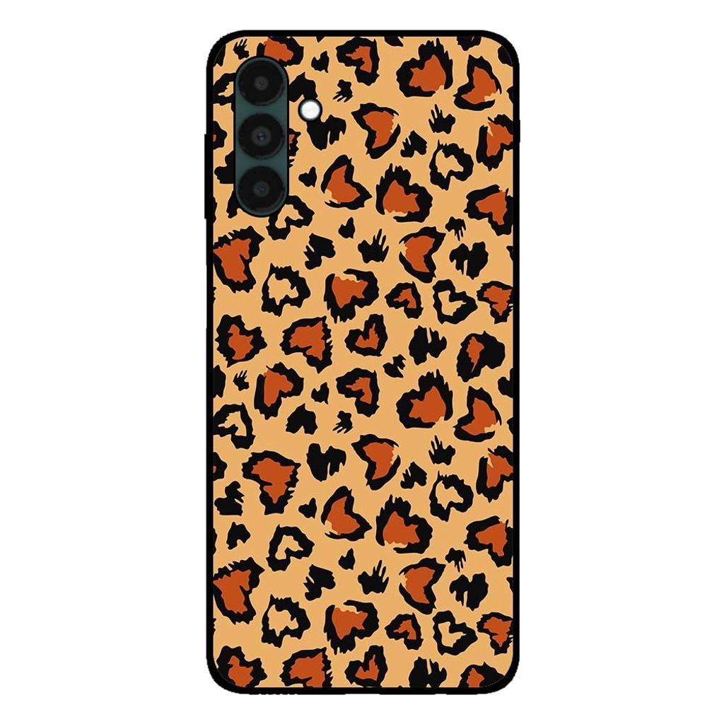 Smartphonica Handyhülle für Samsung Galaxy A13 5G mit Tiger-Print - Panther Print Back Cover - Braun