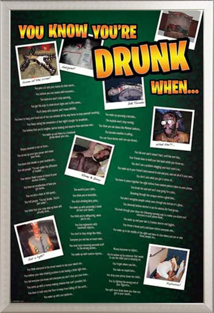 Cornice Argento Shinsuke + Poster Fun Drunk | Design Parete Moderno - 1