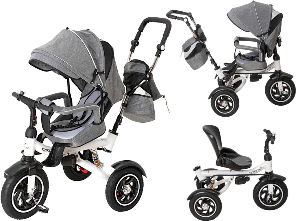 KIK TRIKE Tříkolka Fix V3 šedá KX6628_2 Obrázek produktu 14