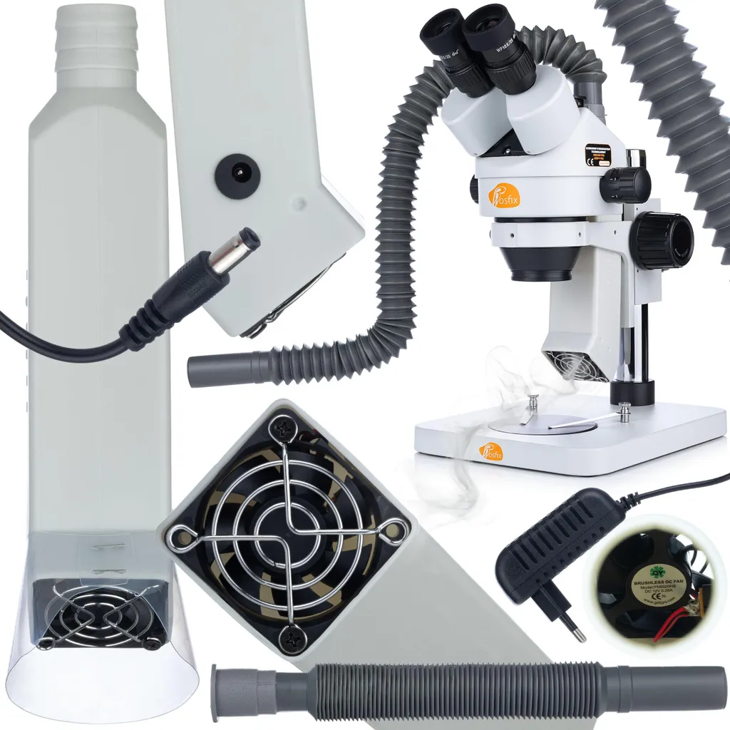 Extracteur de fumée Rosfix pour Microscope avec alimentation 12V / 220V