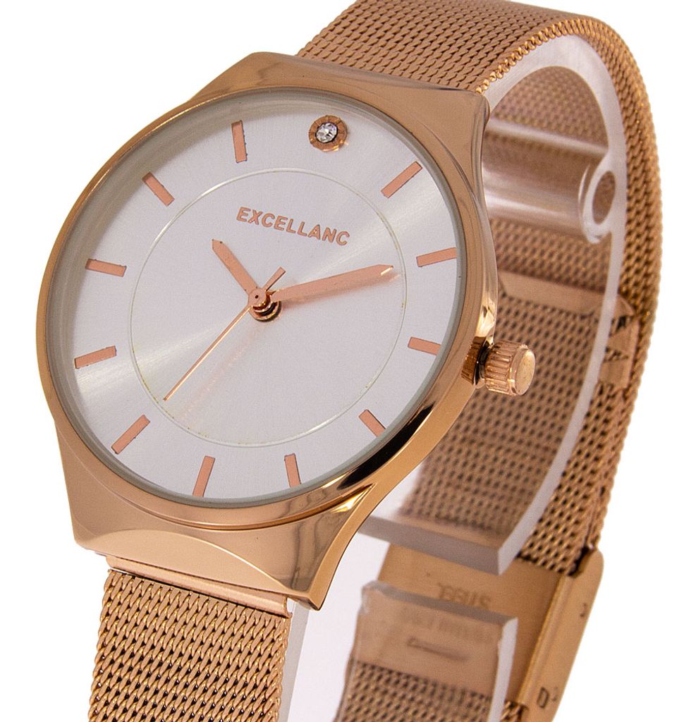 Damenuhr Excellanc Farbe rose gold mit Meshband 32mm Produktbild 