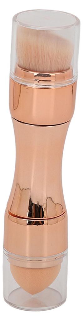 4-in-1-Make-up-Pinsel mit weichen Borsten und elastischem Schwammkopf šC ideal für unterwegs: Lidschatten-, Lippen-, Puder- und Foundation-Pinsel