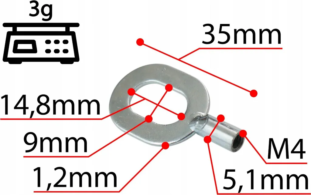 Rivets de carrosserie M4 à œillets - Kit de 10 attaches de remplacement - 3