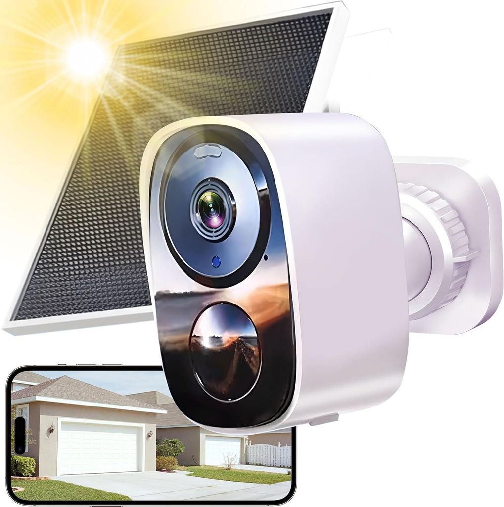 3MP solární kamery 1080P bezpečnostní kamera s  AI detekcí Obrázek produktu 
