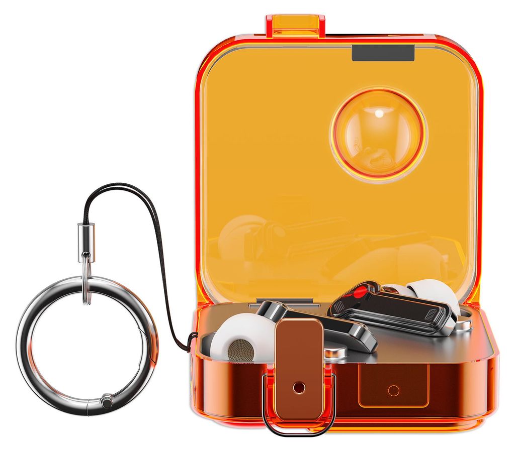 kwmobile Hülle für Nothing Ear (3) 2025 Case - TPU Silikon Schutzhülle - Kopfhörer Cover - Orange