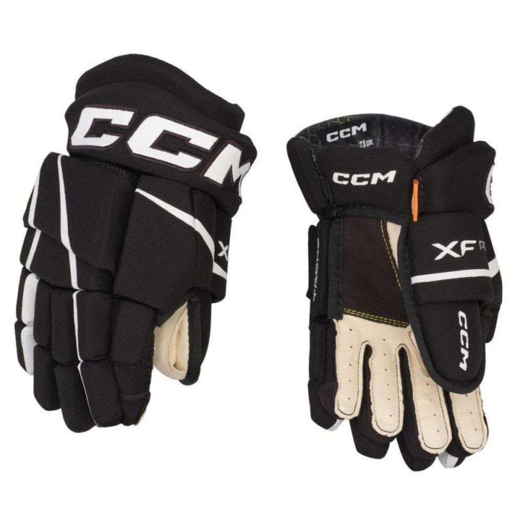 CCM Tacks XF Pro Senior Eishockey Handschuhe (Schwarz/weiß, 14 Zoll)