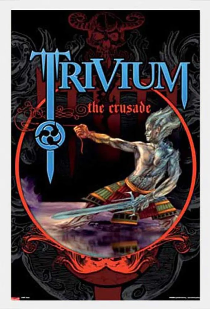 Kit Poster Trivium + Cornice Shinsuke Bianca - Merch Ufficiale Metal