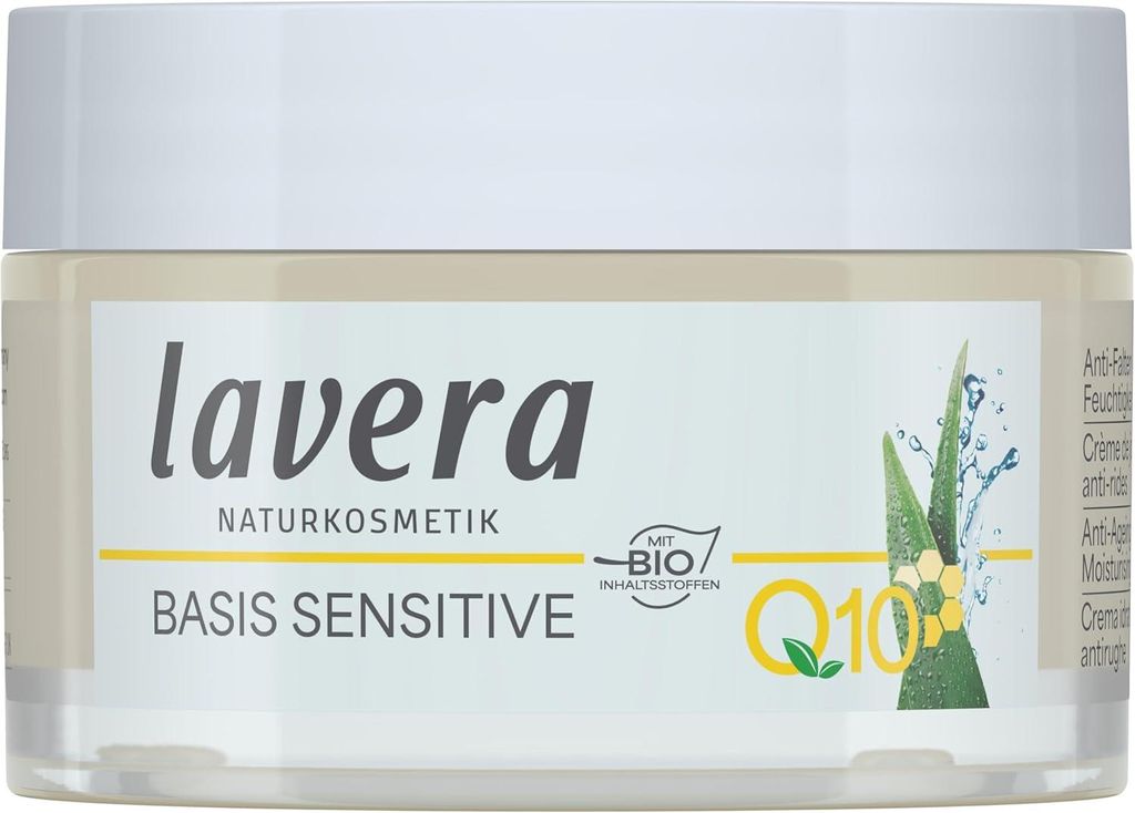 lavera Feuchtigkeitscreme Q10 ∙ Reduziert Falten ∙ Spendet Feuchtigkeit ∙ Anti Aging Tagescreme ∙ Tagespflege vegan Bio Naturkosmetik Natur...