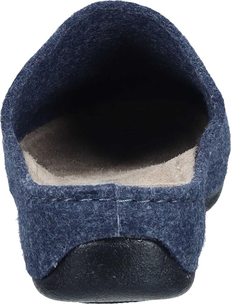 Dr. Brinkmann Damen Hausschuh Wollfilz Pantoffel Applikation und Filzdecksohle, Größe:38 EU, Farbe:Blau