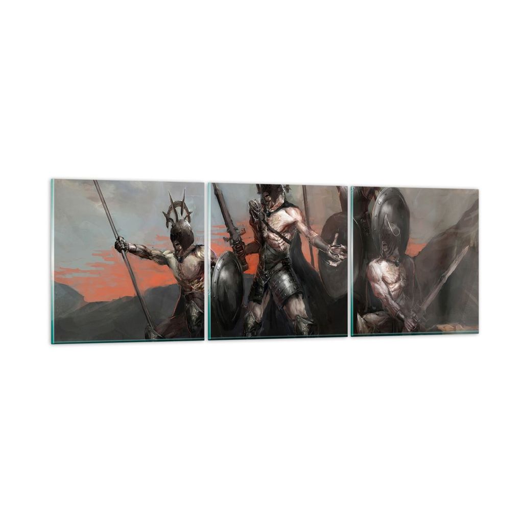 Bilder auf glas - ritter rüstung - 150x50cm - Glasbilder - Wandbilder - Kunstdruck - zum Aufhängen bereit - Wanddekoration aus Glas - Glas Bilder...