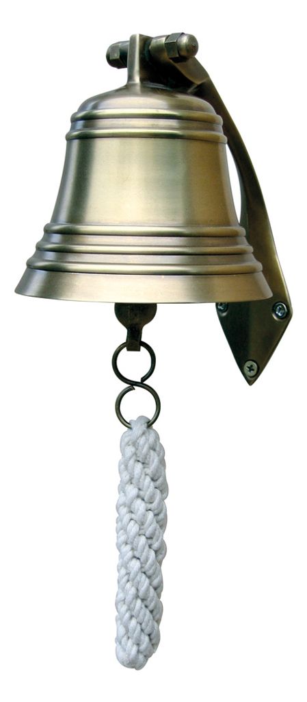 Campana di nave in ottone con patina antica Immagine del prodotto 
