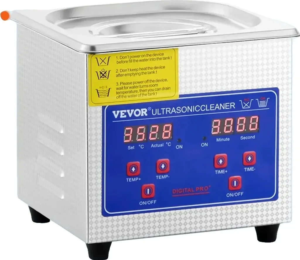 Nettoyeur à ultrasons haute fréquence 1.3L cuve inox et minuteur digital