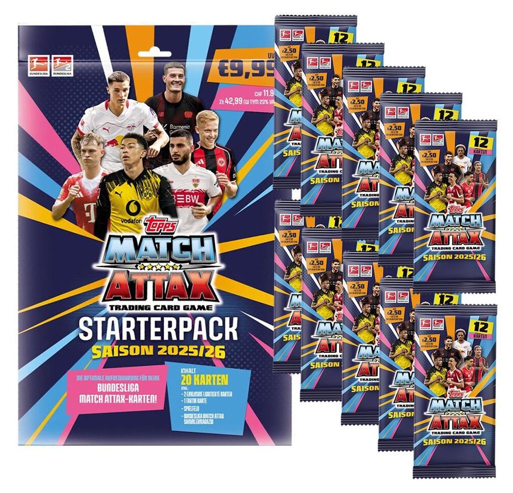 Topps Match Attax Bundesliga 2025/26 - 1 Starter + 10 Booster