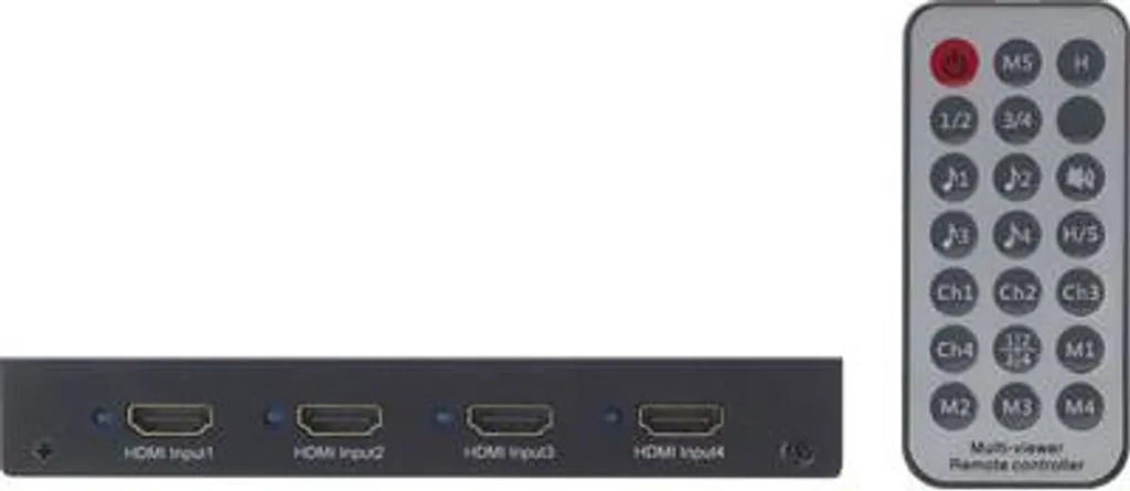 Sélecteur Multi-Viewer HDMI 4 vers 1 SpeaKa SP-HDS-QMV100 Full HD 1080p