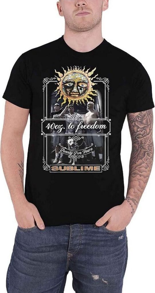 Sublime - "25 Years" T-Shirt für Herren/Damen Uni RO7258 (M) (Schwarz)