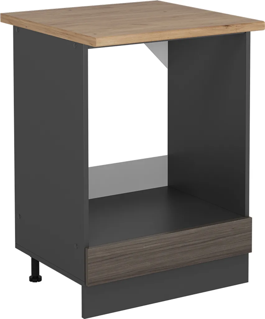 Meuble Four Vicco R-Line 60cm : Gain de Place et Design Gris Noble Chêne