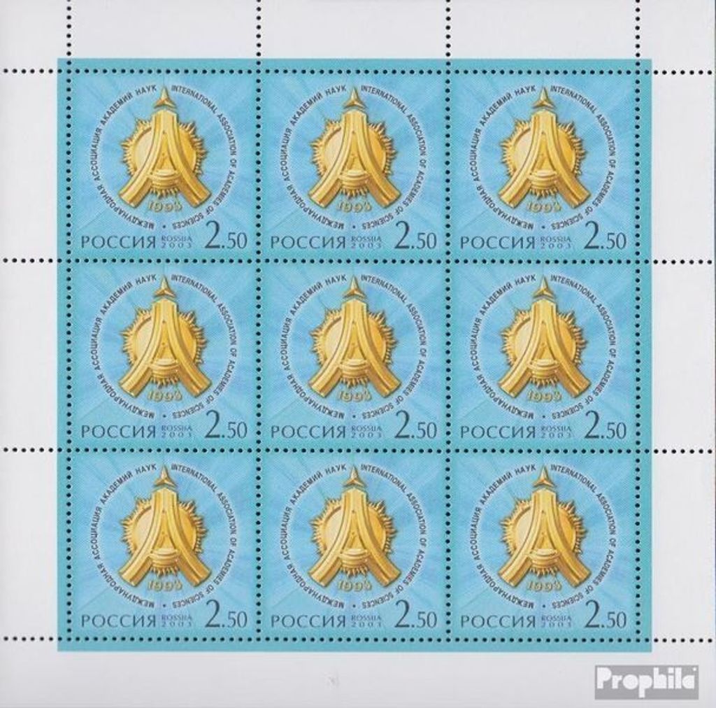 Briefmarken Russland 2003 Mi 1105Klb Kleinbogen (kompl.Ausg.) postfrisch Akademien der Wissenschaft
