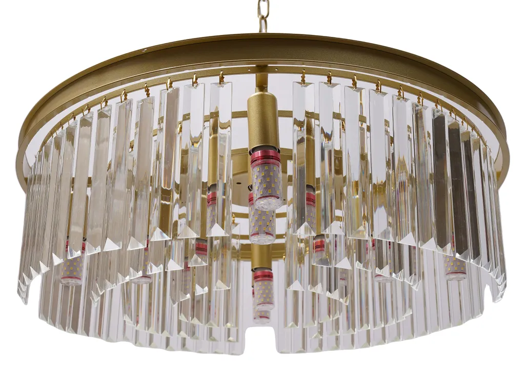 Lustre pour salle à manger 8 feux E14 transparent éclairage économe