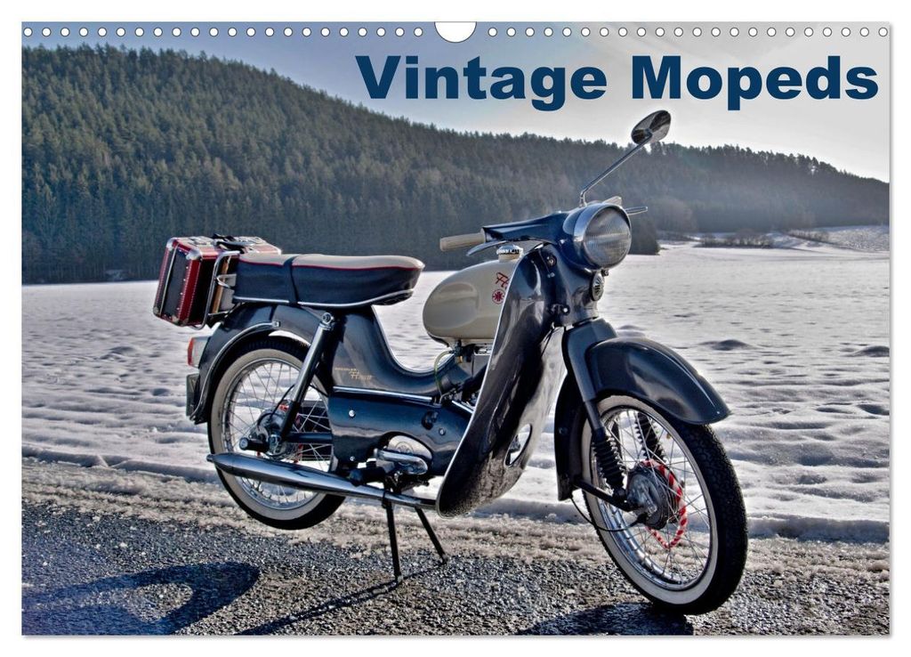Vintage Mopeds (Wandkalender 2027 DIN A3 quer), CALVENDO Monatskalender