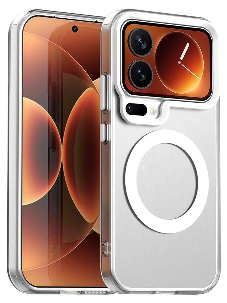 Magnetisch Hülle für Xiaomi 17 Pro, Schlank Durchscheinend Matt Stoßfest Handyhülle Weiß