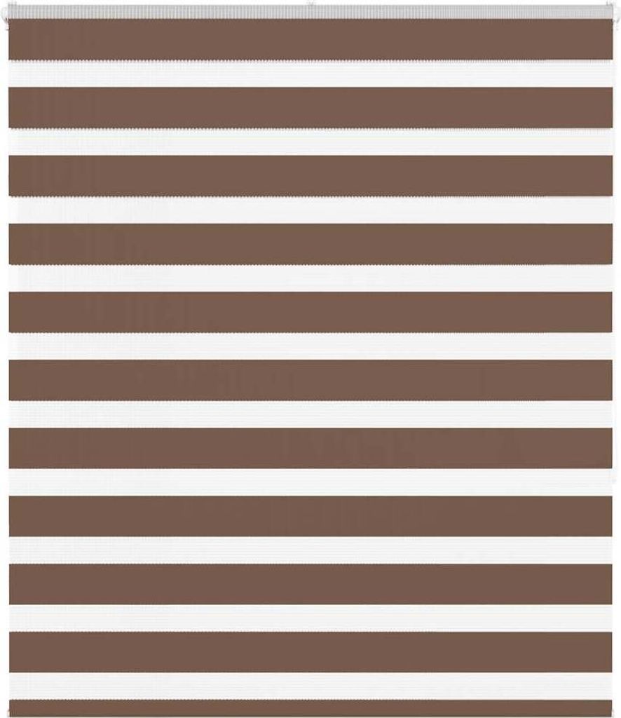 Maison Exclusive - Doppelrollo Braun 135x150 cm Stoffbreite 130,9 cm Polyester