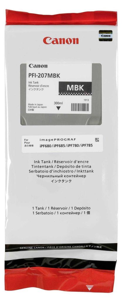 Canon PFI-207 MBK Tinte matt schwarz Produktbild 