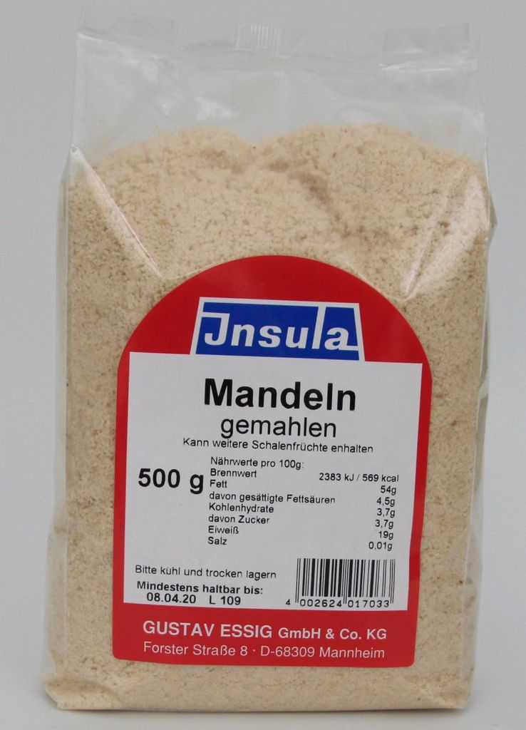 Insula Mandeln Gemahlen 500g Produktbild 