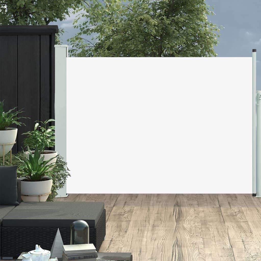 CLORIS Ausziehbare Seitenmarkise 120×500 cm Creme, 6,1 kg