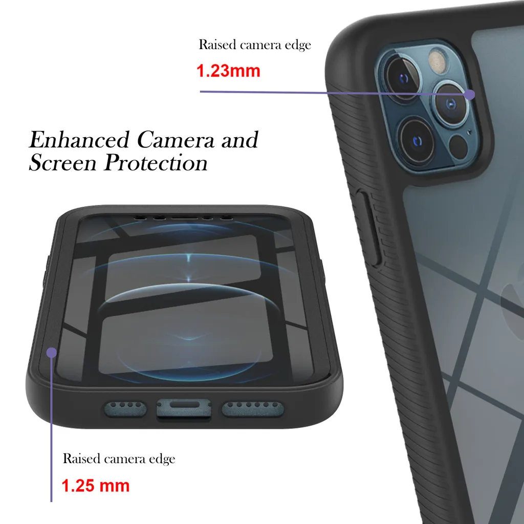 Cover Trasparente iPhone 12 Pro con Pellicola: Design e Sicurezza 360° - 5