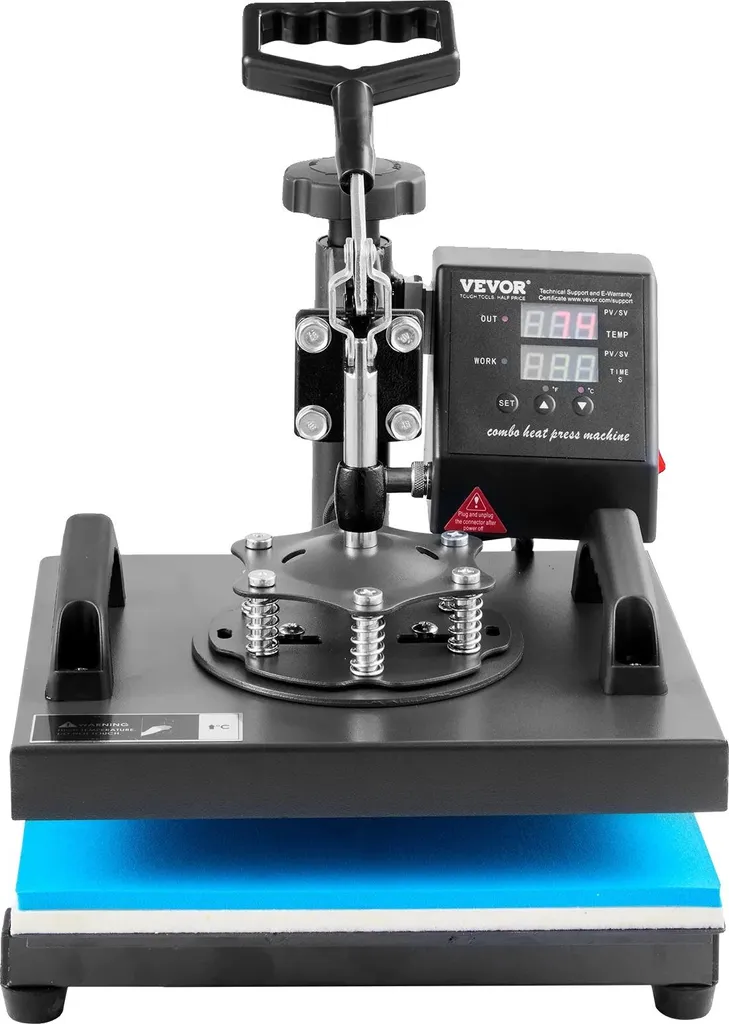 Presse à chaud 650W pour transfert sans défaut sur textiles 10x12"