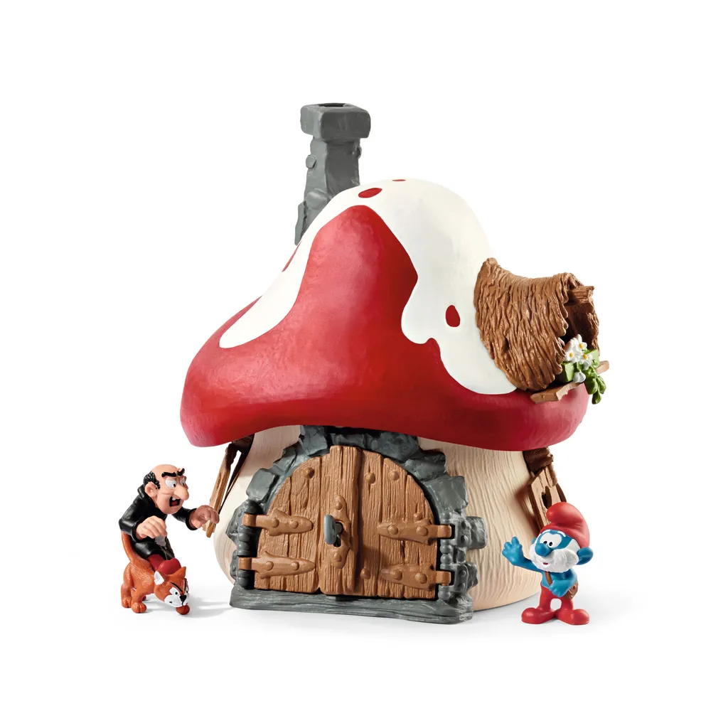 Maison des Schtroumpfs Schleich avec Détails Réalistes et 2 Figurines