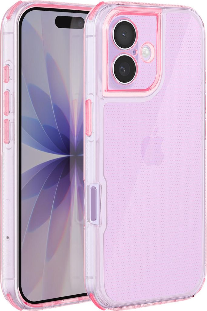 Avizar, Bi-Material Hülle iPhone 17 verstärkt, strukturiert, rutschfest, Rosa
