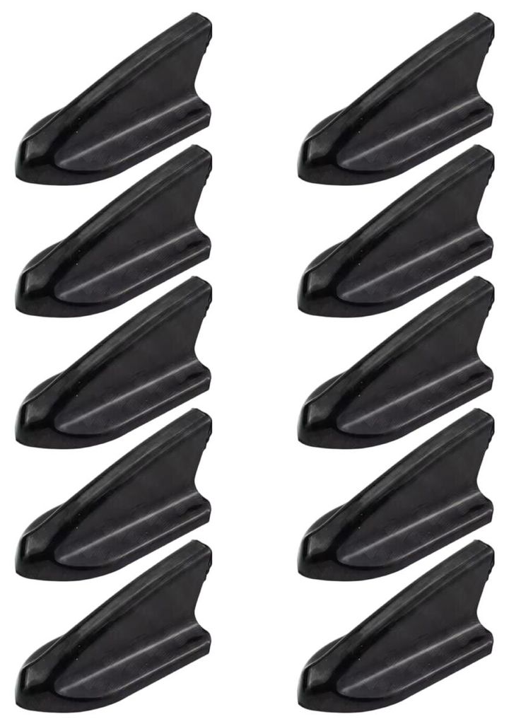 Dachheck, schwarze Haifischflosse, spitze Stoßstange aus Kohlefaser, Autodachmodifikationsteile, Windschutz, Kohlefaser, 10 Stück